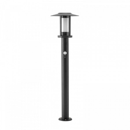 Lampa cu senzor de miscare Gregory, LED, otel inoxidabil/policarbonat, gri inchis, 20 x 76 cm