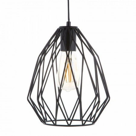 Lustra tip pendul Lundy, metal, negru, 26 x 22 x 124 cm