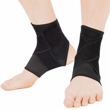 Set de 2 compresii pentru glezna Thx4COPPER, textil, negru, S/M