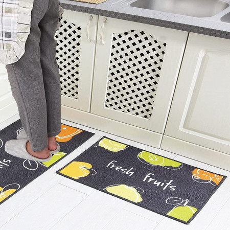 Set de 2 covorase de bucatarie Carvapet, multicolor, cauciuc/poliester, 40 x 60 cm