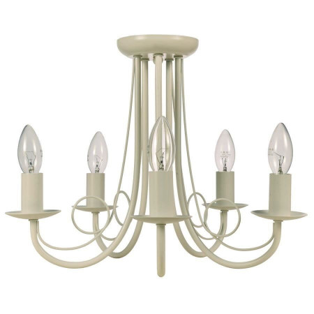 Candelabru Lily Manor, metal, alb, 33 x 35 x 35 cm