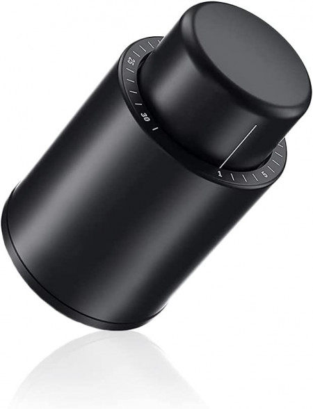 Dop pentru sticla de vin reutilizabil Sinzau, silicon, negru, 7 x 3,1 cm