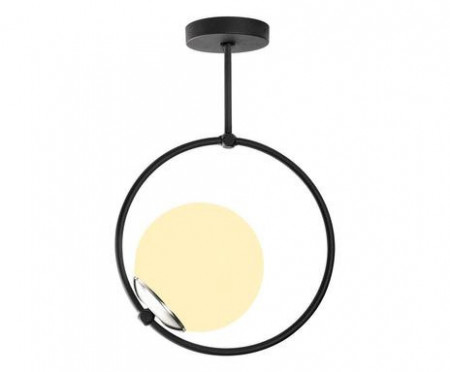Lustra Dolunay, 1 lumina LED, aluminiu, negru, 26 x 15 x 39 cm
