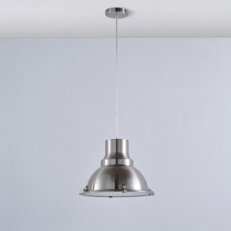 Lustra tip pendul Letty, metal/sticla, argintiu, 39 x 150 cm
