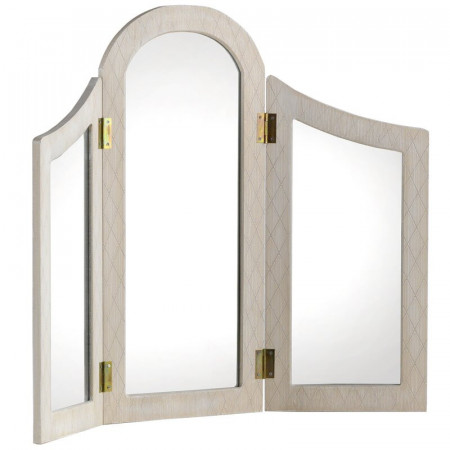 Oglinda cosmetica Clarita, crem, 62 x 80 x 5 cm