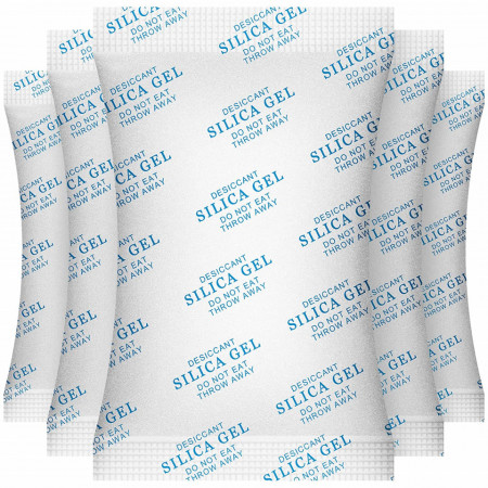 Set de 5 pliculete desicant cu silicagel O2frepak, alb, 100 g