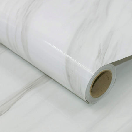 Tapet AWNIC, vinil, alb, 60 x 500 cm