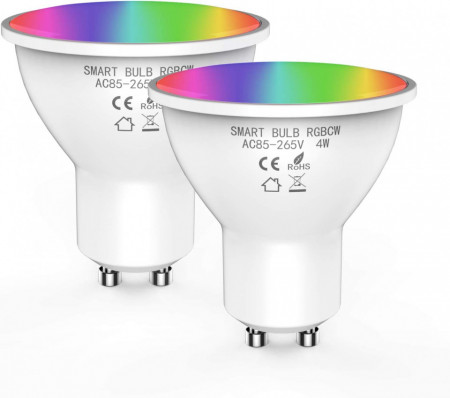 Bec inteligent Arcwares, GU10, Wifi Smart, 4W, 2700-6500K+RGB, A+, compatibil cu ALEXA