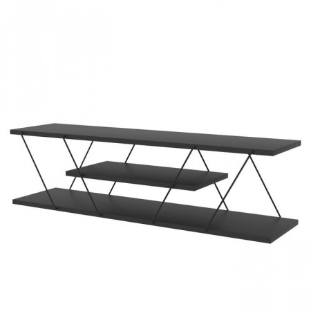 Comoda TV Canaz, MDF, gri, 120 x 33 x 30 cm
