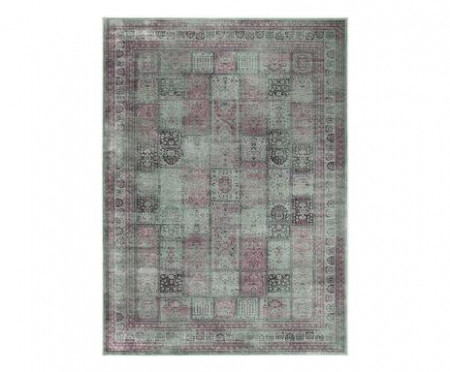 Covor Suri, textil, gri/roz, 201 x 279 cm