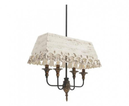 Lustra Simon, 4 lumini, lemn mesteacan/fier, 66 x 28 x102 cm