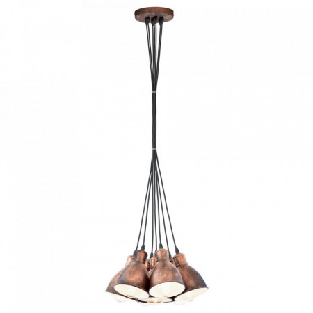 Lustra tip pendul PRIDDY, metal, cupru/negru, 38,5 x 110 cm