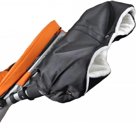 Manusi pentru carucior KEELYY®, tesatura oxford/bumbac, negru,alb