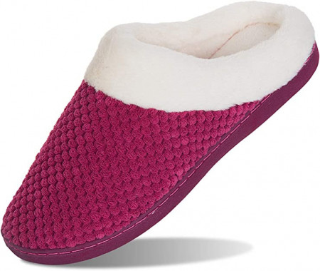 Papuci de casa pentru femei WateLves, microfibra/cauciuc, roz/alb, 42-42 cm