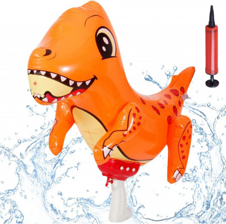 Pistol cu apa XiXiRan, model dinozaur, ABS, multicolor, 49 x 57 cm