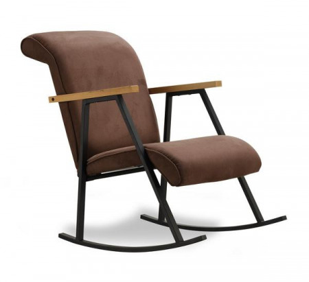Scaun balansoar Yoka, maro/negru, 86 x 60 x 96 cm