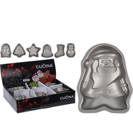 Set 6 forme de copt Karll cu tematica de Craciun, 10 x 3 x 10 cm