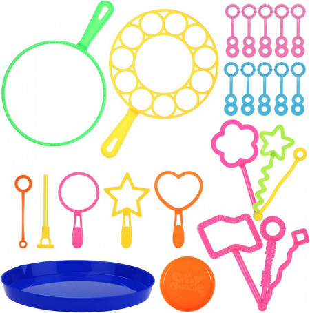 Set de 22 accesorii pentru baloane de sapun ZERHOK, plastic, multicolor