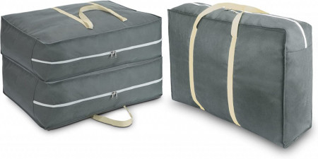 Set de 3 genti de depozitare Lifeforce, gri, pasla, 75 L, 70 x 45 x 24 cm