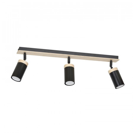 Spotlight Pike, metal, negru, 18 x 72 x 6 cm