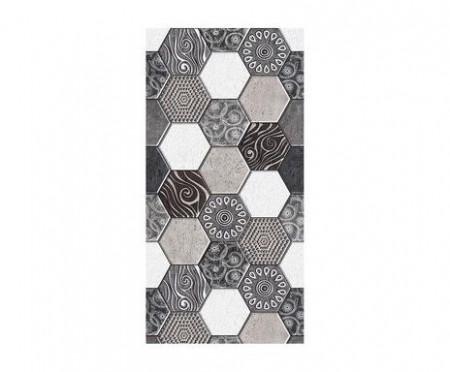 Traversa Adelle, textil, gri/argintiu/alb, 50 x 250 cm