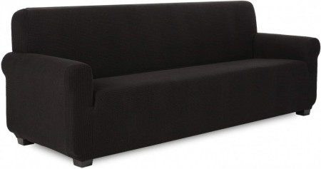Husa de protectie pentru canapea Tianshu, poliester/elastan, negru, 295 x 108 x 105 cm