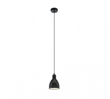 Lustra tip pendul Priddy II, metal, negru, 15,5 x 110 cm, 60w