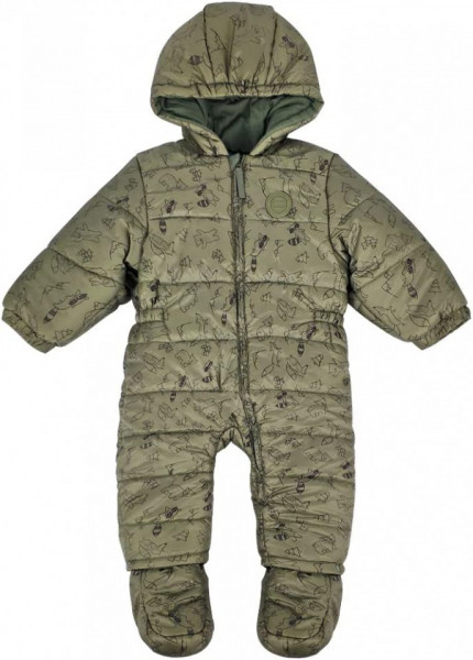 Salopeta pentru copii JiAmy, bumbac/poliester, verde, 3-6 luni