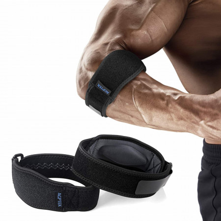 Set de 2 bandaje de compresie pentru maini AGPTEK, nailon/silicon, gri, L