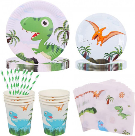 Set vesela pentru petrecere Amycute, carton, multicolor, 80 piese