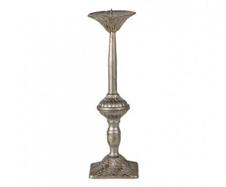 Suport pentru lumanare Josep, metal, argintiu, 9 x 32 cm