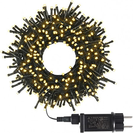 Instalatie cu 200 de LED-uri Shenkey, 8 moduri de iluminare, impermeabil, 23 m