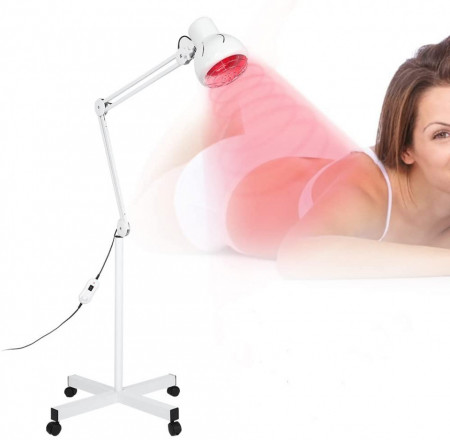 Lampa cu infrarosu si suport Ejoyous, 275 W, E27, 220 V, alb