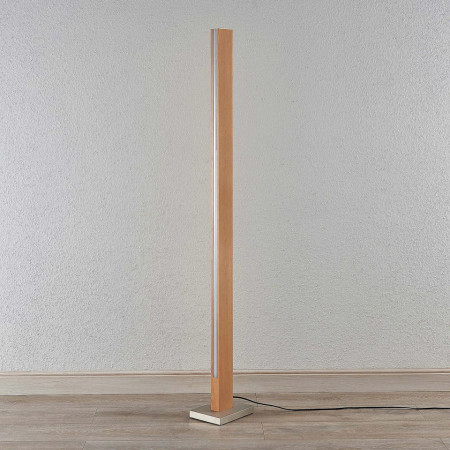 Lampadar Tamlin, LED, lemn/metal, natur, 15 x 20 x 151,5 cm