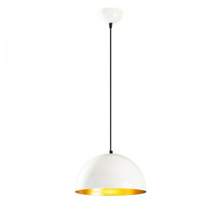Lustra tip pendul Excalibur, metal, alb, 111 x 30 x 30 cm