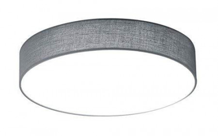 Plafoniera Lugano I, metal/textil, gri, 9 x 30 cm, 11w
