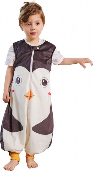 Sac de dormit pentru copii MICHLEY, model pinguin, poliester, multicolor, 4-5 ani