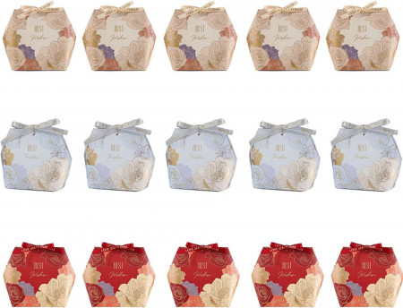 Set de 30 de cutii pentru cadouri JinSu, hartie, multicolor, 10 x 10 x 5 cm