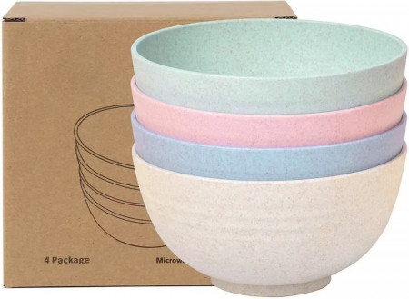 Set de 4 boluri Zusammen, plastic, multicolor, 700 ml, 15 cm
