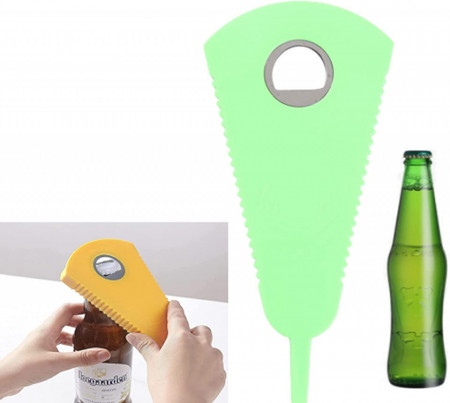 Deschizator de sticle/conserve, ABS, verde,