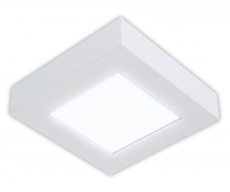 Plafoniera, LED, metal, alba, 17 x 3,5 x 17 cm, 12w
