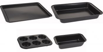 Set 4 tăvi patiserie Karll, oțel teflonat