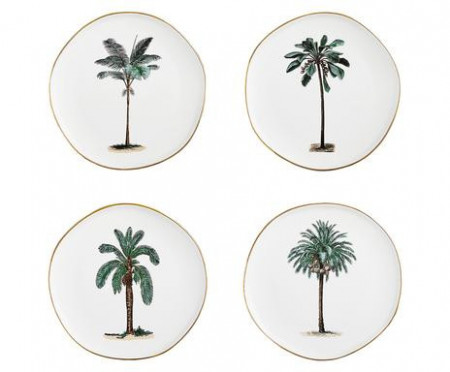 Set de 4 farfurii pentru micul dejun Palmieri