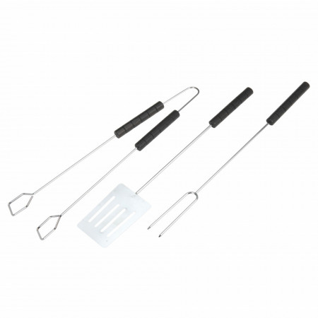 2 x Set de 3 unelte pentru gratar, din crom