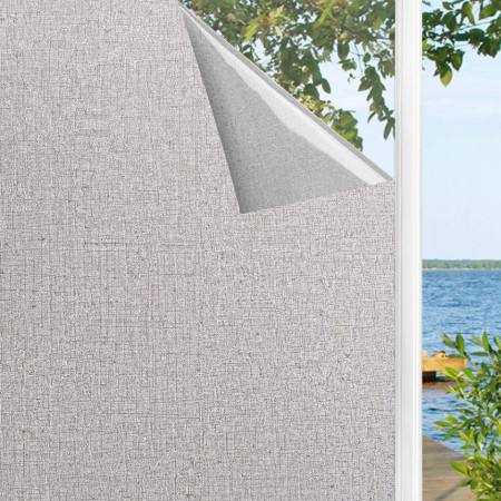Folie pentru geam Cloud, PVC, gri, 60 x 200 cm