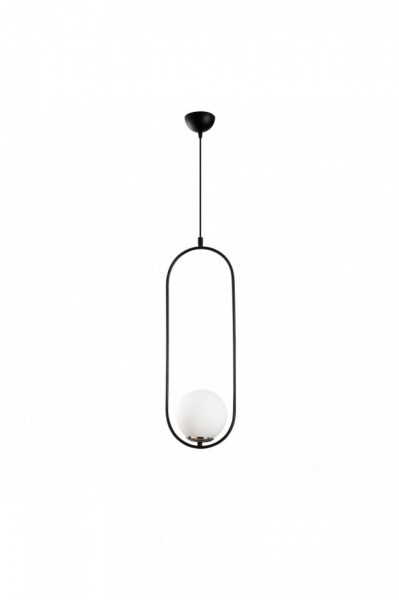 Lustra tip pendul Mirari, metal/sticla, negru, 20 x 15 x 146 cm