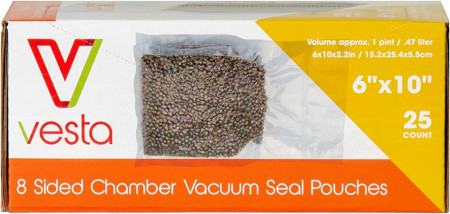 Set de 25 pungi de etansare in vid Vesta Precision, plastic, transparent, 15 x 25 x 5,5 cm