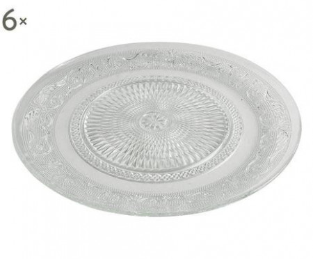 Set de 6 farfurii Imperial transparente