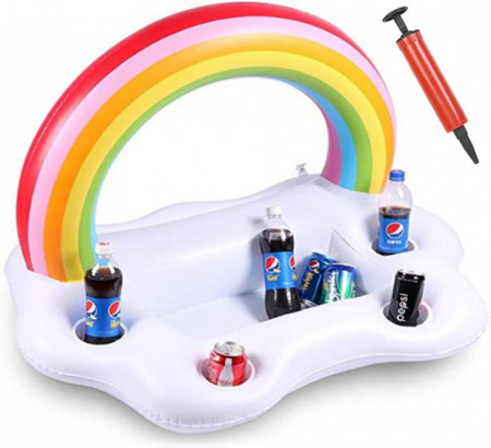 Suport gonflabil pentru bauturi la piscina Ropniik, multicolor, PVC, 60 x 40 x 40 cm