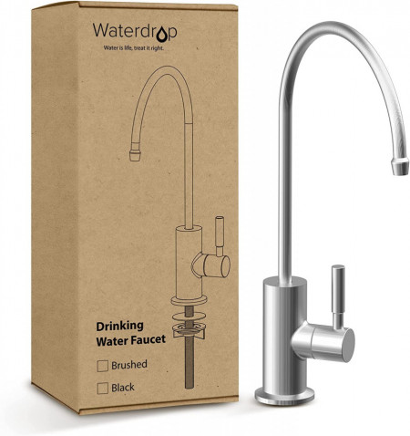 Baterie pentru bucatarie Waterdrop, otel inoxidabil, argintiu, 28,9 x 15,2 cm